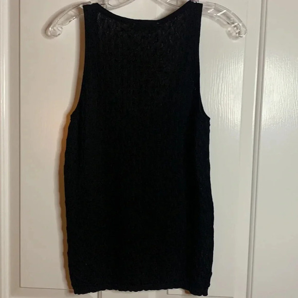 NWT womens ZARA KNIT black tank size large scoop neck - Picture 6 of 7